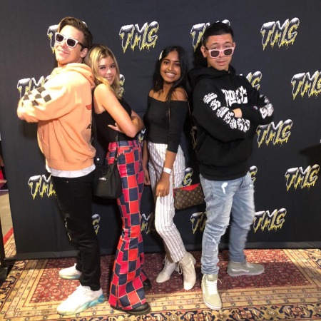 Addison Riecke with Cody Ko, Bela Menon, and Noel Miller at the Fillmore New Orleans. 